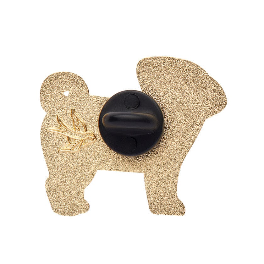 Pebbles the Progressive Pug Enamel Pin  -  Erstwilder  -  Quirky Resin and Enamel Accessories