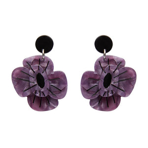 Erstwilder Remembrance Poppy Drop Earrings AF1EG04