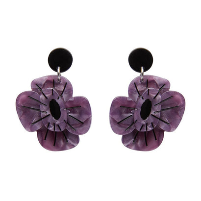 Erstwilder Remembrance Poppy Drop Earrings AF1EG04