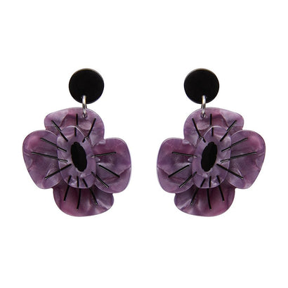 Erstwilder Remembrance Poppy Drop Earrings AF1EG04