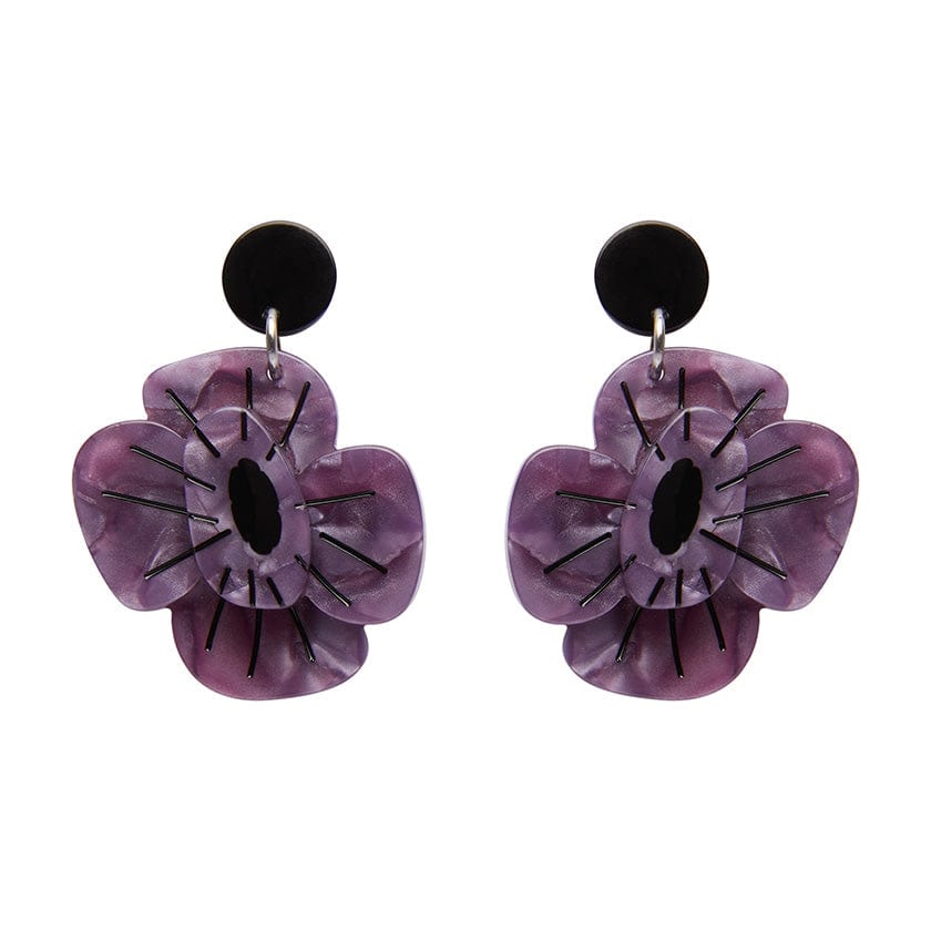 Erstwilder Remembrance Poppy Drop Earrings AF1EG04