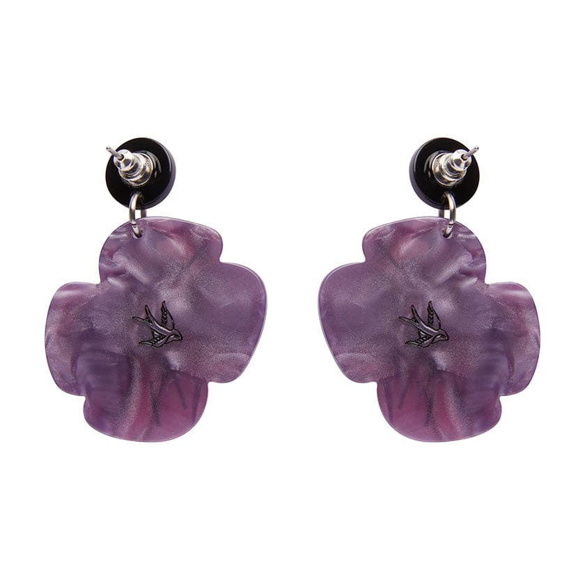 Erstwilder Remembrance Poppy Drop Earrings AF1EG04