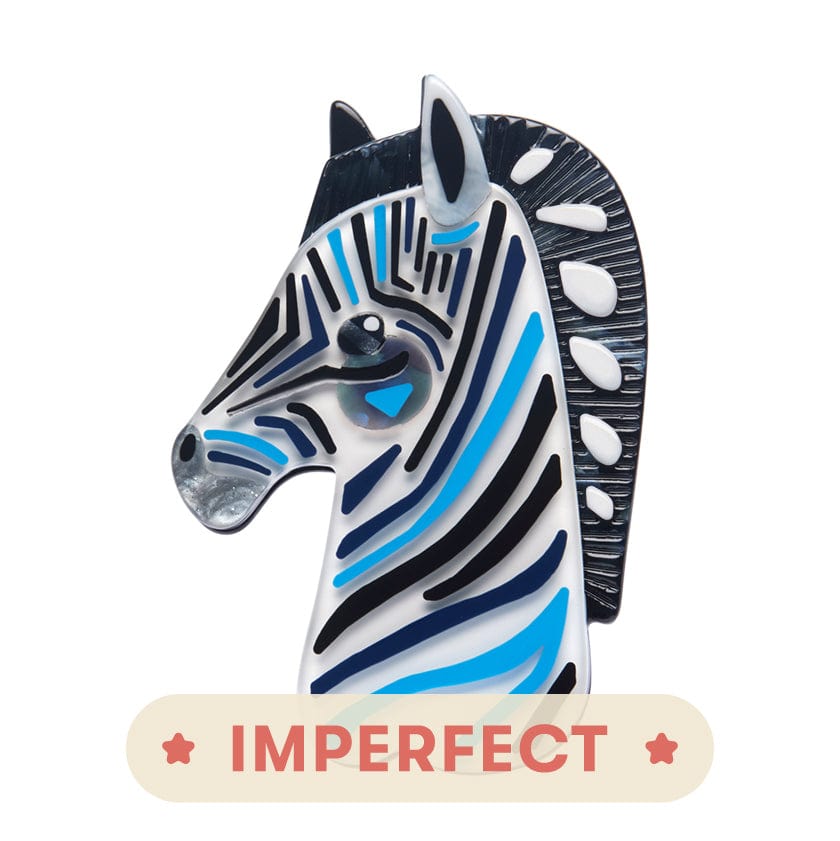 Erstwilder The Zealous Zebra Brooch (IMPERFECT) IP-AK1BH05