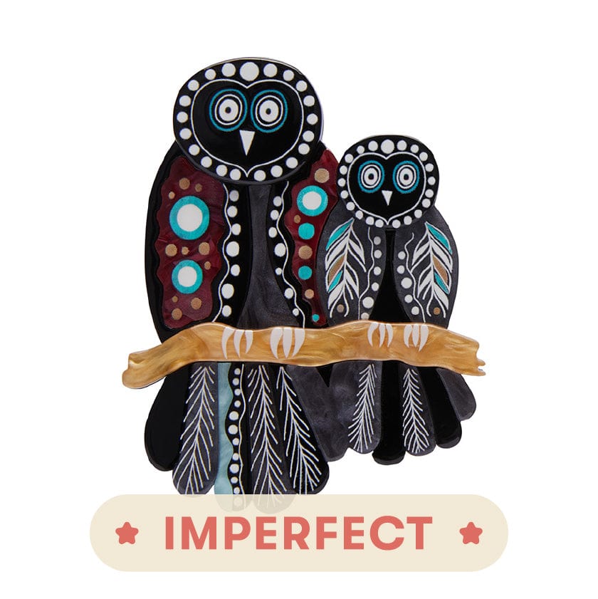 Erstwilder The Owl 'Gugu' Brooch (IMPERFECT) IP-AL1BH14