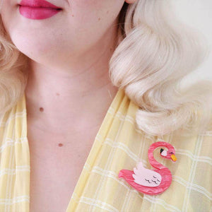 Erstwilder Francie the Flamingo Brooch BH6674-2065