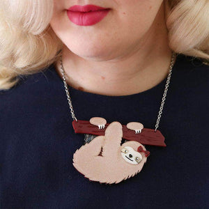 Erstwilder Sybil the Sloth Necklace N6678-8112