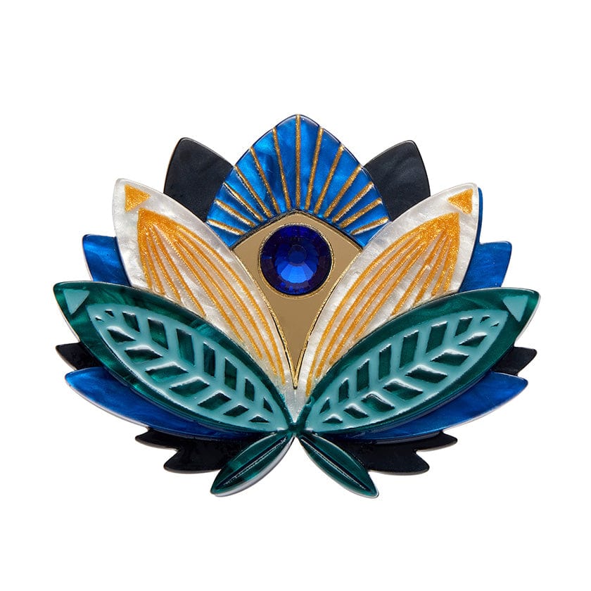 Erstwilder The Blue Lotus Brooch AM1BH02