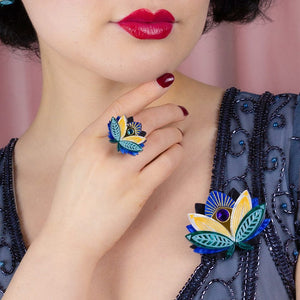 Erstwilder The Blue Lotus Brooch AM1BH02