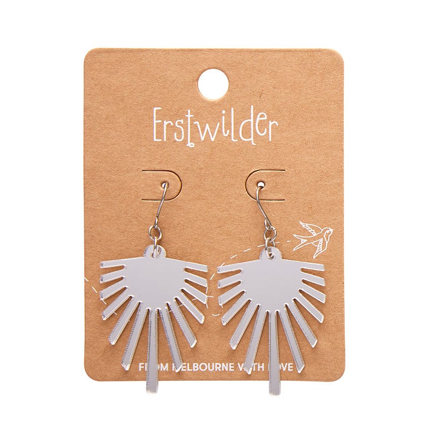 Erstwilder Ray of Sun Mirror Drop Earrings - Silver AM1EE04