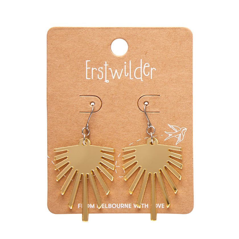 Erstwilder Ray of Sun Mirror Drop Earrings - Gold AM1EE03