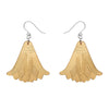 Lotus Mirror Drop Earrings - Gold