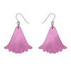 Lotus Mirror Drop Earrings - Pink