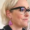 Erstwilder Lotus Mirror Drop Earrings - Pink AM1EE08