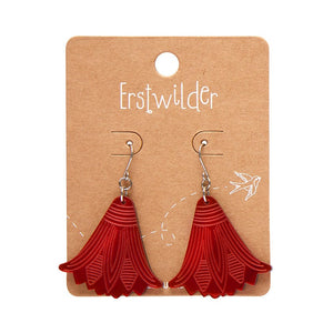 Erstwilder Lotus Mirror Drop Earrings - Red AM1EE09