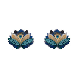 Erstwilder The Blue Lotus Stud Earrings AM1EG01