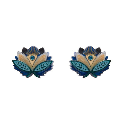 Erstwilder The Blue Lotus Stud Earrings AM1EG01