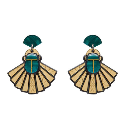 Erstwilder The Heart of Egypt Scarab Drop Earrings AM1EG03