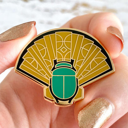 Erstwilder The Heart of Egypt Scarab Enamel Pin AM1EP07