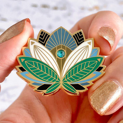 Erstwilder The Blue Lotus Enamel Pin AM1EP08