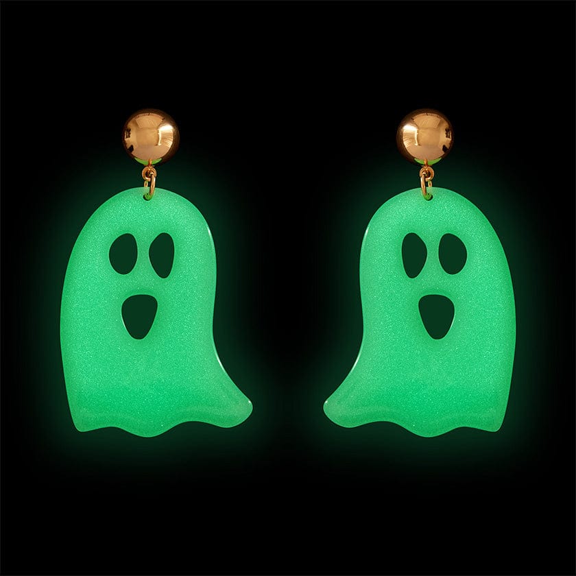 Erstwilder Ghost Glow in the Dark Statement Earrings - Green AP1EE06