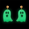 Ghost Glow in the Dark Statement Earrings - Green