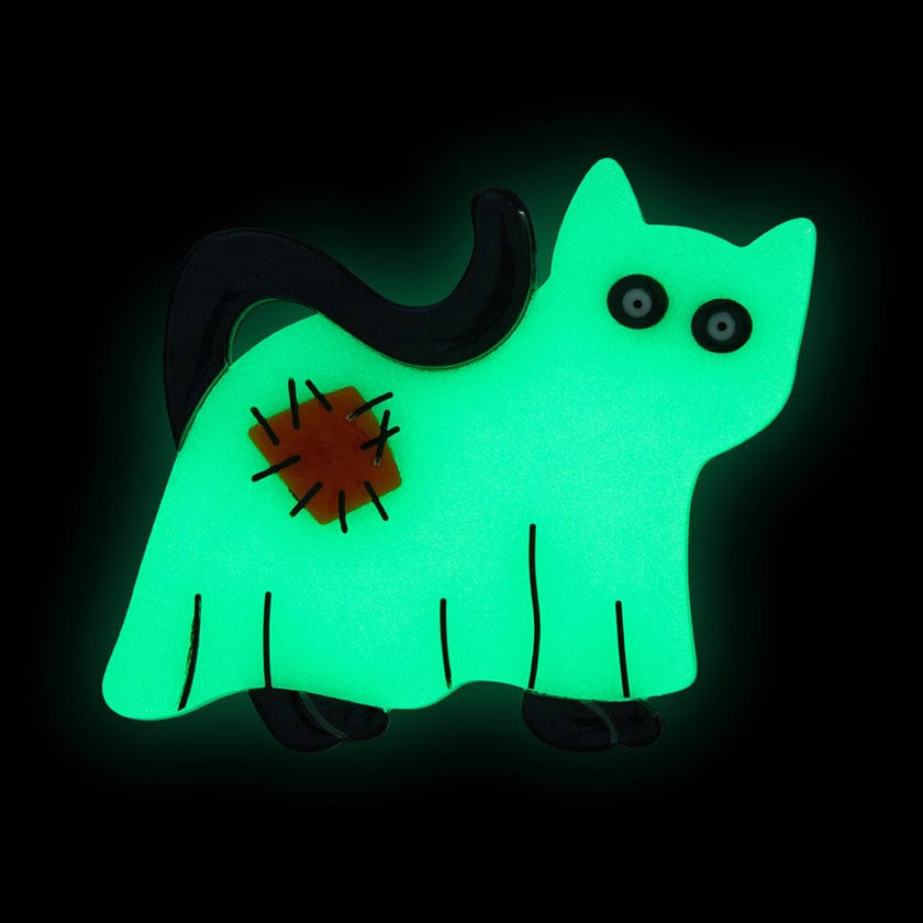 A Most Ghostly Kitty Brooch Erstwilder