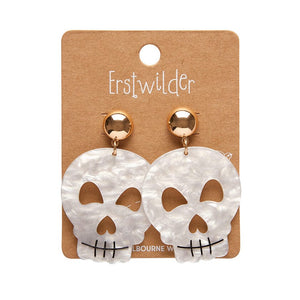 Erstwilder Skull Ripple Statement Earrings - White AP1EE02
