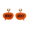 Erstwilder Boo Glitter Statement Earrings - Orange AP1EE03