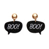 Erstwilder Boo Glitter Statement Earrings - Black AP1EE04
