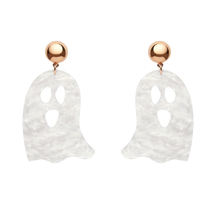Erstwilder Ghost Ripple Statement Earrings - White AP1EE05