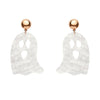 Ghost Ripple Statement Earrings - White