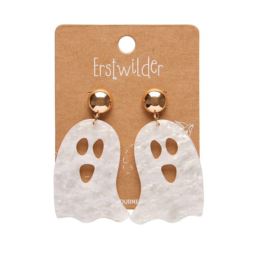 Ghostly Ripple Ghost Ripple Statement Earrings - White – Erstwilder