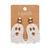 Ghost Ripple Statement Earrings - White