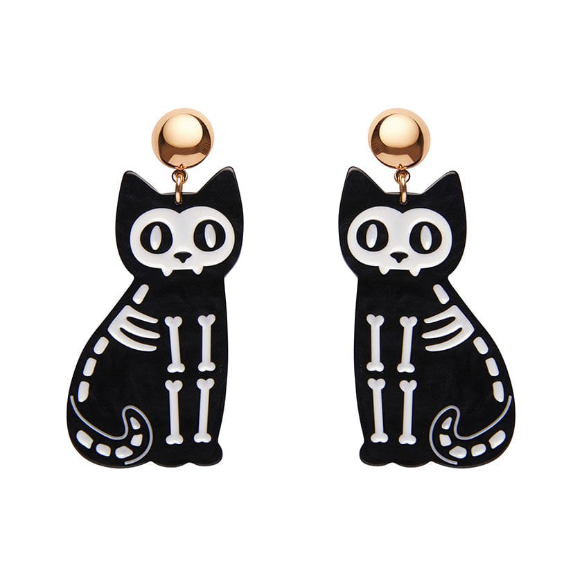 Erstwilder Cat Ripple Statement Earrings - Black AP1EE07