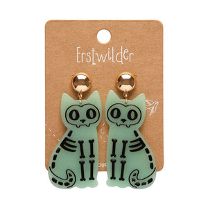 Erstwilder Cat Glow in the Dark Statement Earrings - Green AP1EE08