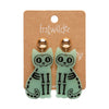 Cat Glow in the Dark Statement Earrings - Green
