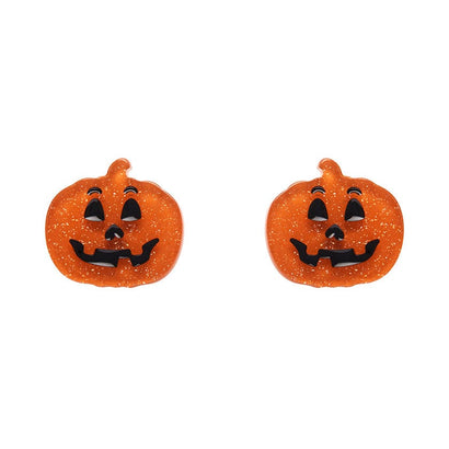Erstwilder Pumpkin Glitter Stud Earrings - Orange AP1EE09