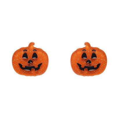 Erstwilder Pumpkin Glitter Stud Earrings - Orange AP1EE09