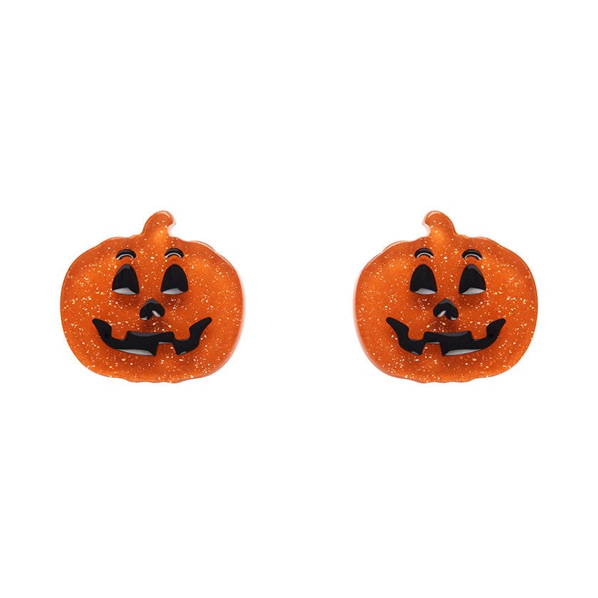 Erstwilder Pumpkin Glitter Stud Earrings - Orange AP1EE09