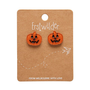Erstwilder Pumpkin Glitter Stud Earrings - Orange AP1EE09