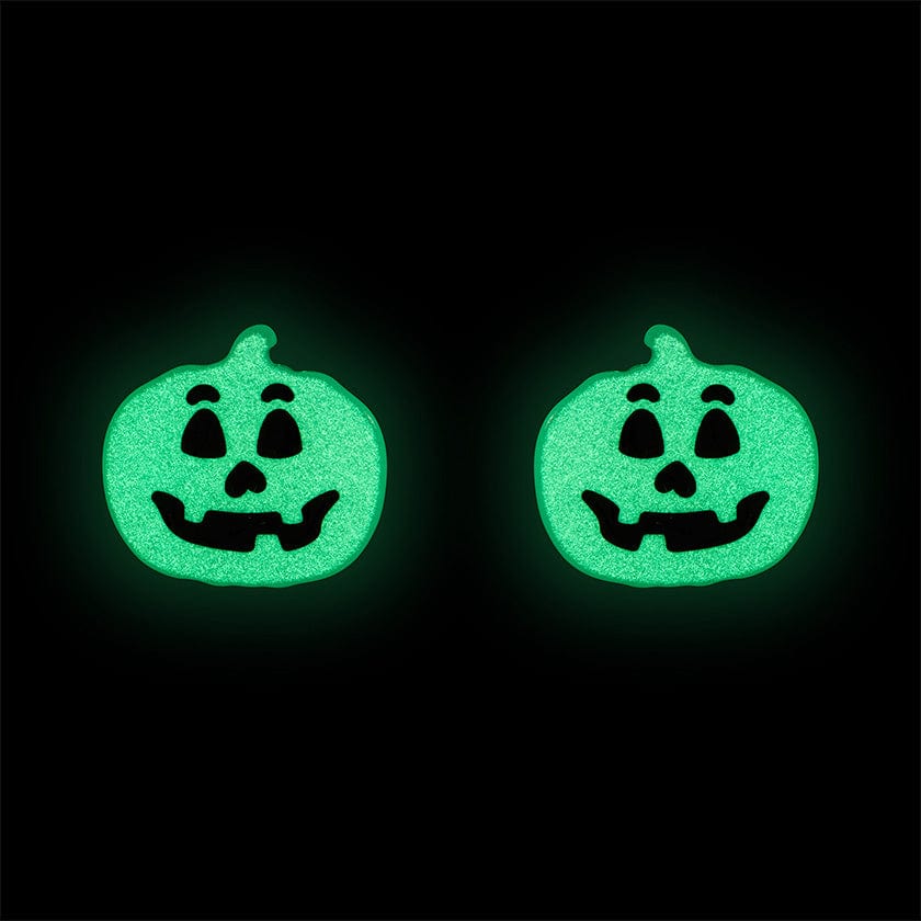 Erstwilder Pumpkin Glow in the Dark Stud Earrings - Green AP1EE10