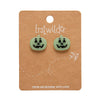 Pumpkin Glow in the Dark Stud Earrings - Green