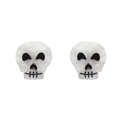 Erstwilder Skull Ripple Stud Earrings - White AP1EE11