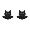 Erstwilder Bat Glitter Stud Earrings - Black AP1EE12
