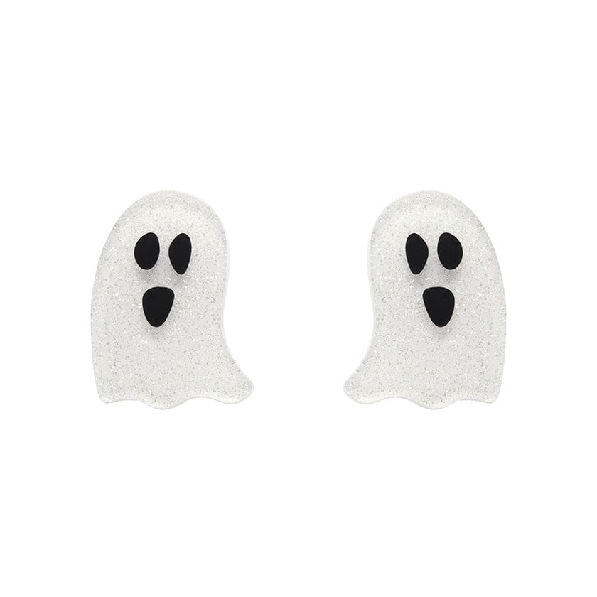 Erstwilder Ghost Ripple Stud Earrings - White AP1EE13