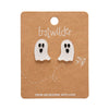 Erstwilder Ghost Ripple Stud Earrings - White AP1EE13