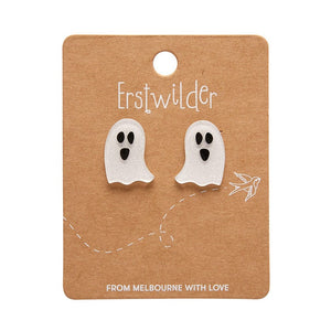 Erstwilder Ghost Ripple Stud Earrings - White AP1EE13