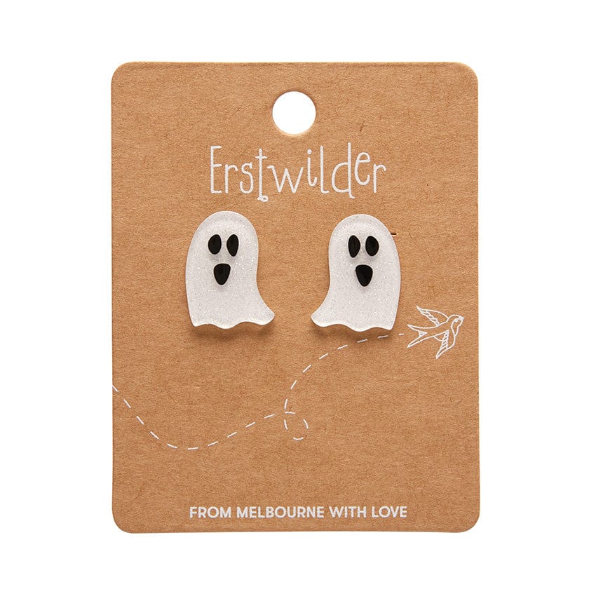 Erstwilder Ghost Ripple Stud Earrings - White AP1EE13