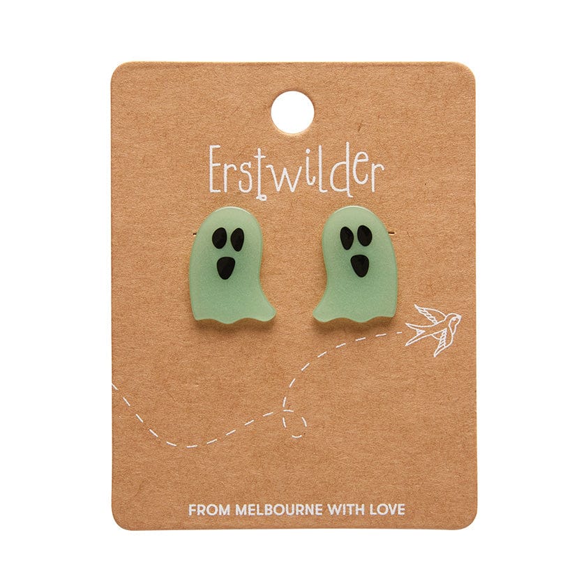 Erstwilder Ghost Glow in the Dark Stud Earrings - Green AP1EE14