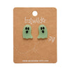 Ghost Glow in the Dark Stud Earrings - Green